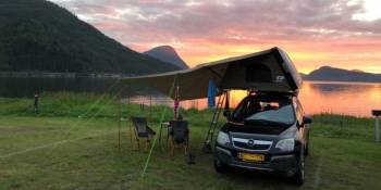 Nederland daktent Femkes RonReizen sunset