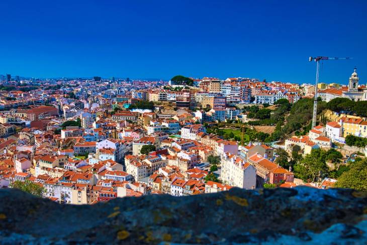 Het uitzicht vanaf Castelo de Sao Jorge