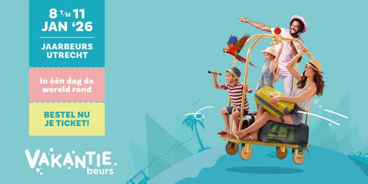 Winnen op Woensdag: 2 vrijkaarten Vakantiebeurs