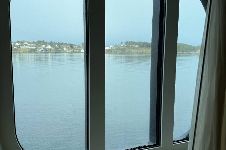 Uitzicht op Eidfjord vanaf onze hut op de Rotterdam