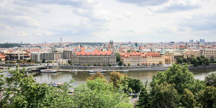 Uitzicht op Praag